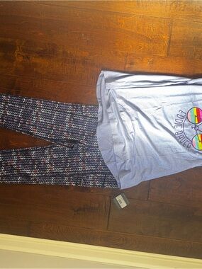 Eddie Bauer Lavender Graphic Tee with Purple Accents
